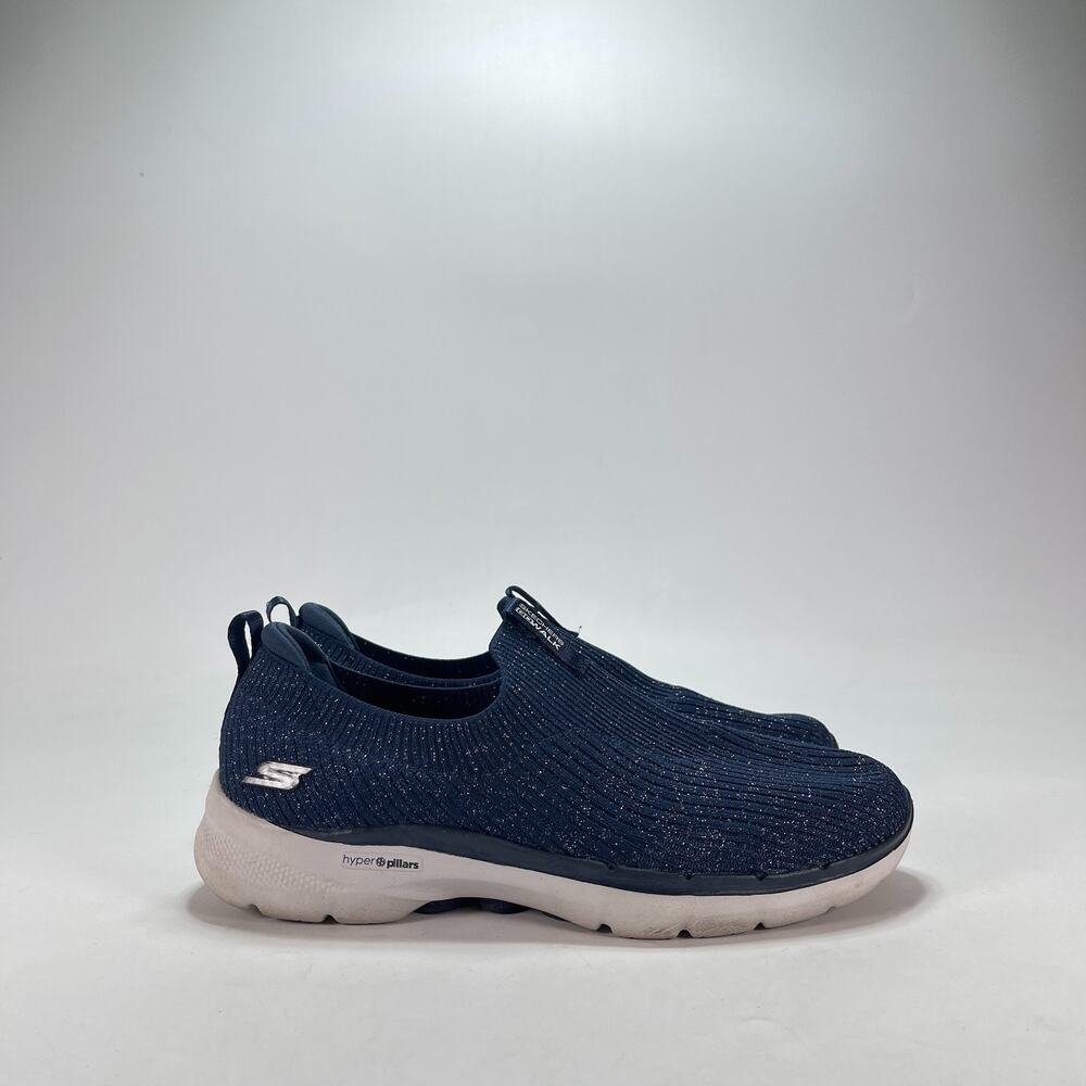 Skechers GOwalk 6 Ocean Crystal Navy Slip On Walking Shoes 124521 Womens Size 10
